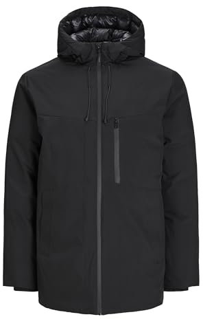 JACK & JONES Parkas för män, svart, L