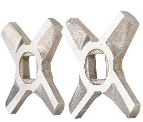 Lames de Hachoir à Viande Universelles en Acier Inoxydable, Remplacement de Couteau pour Broyeur à Viande, 2 Pièces