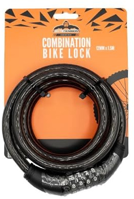 Tru Tension | Combination Bike Lock | Bike Accessories | Protect Your Bike, Scooter, E-Bike & All Valuable Equipment | 12mm x 1.5m