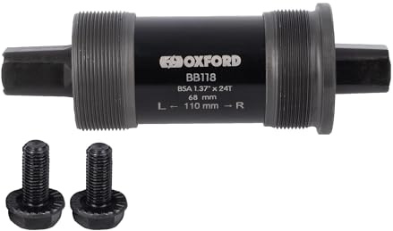 Oxford Unisex Bb118 Bottom Bracket Unit Threaded (68 X 110mm) | BB Cycle Bike Maintenance, Black, 68 X 110mm EU
