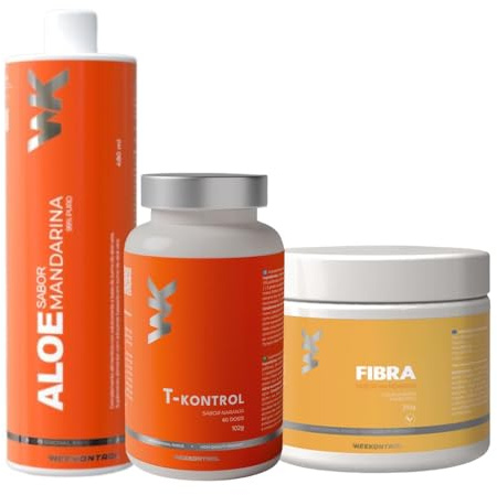 Weekontrol Pack TAF Detox Quemagrasas Aloe Vera Puro para Beber 99% + Té Termogénico Potente + Fibra Saciante. Digestión y Control de Peso (1200Gr, Aloe Mandarina-Té Naranja-Fibra Mandarina)