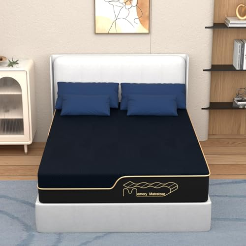 Memory Matratzen Matelas 140x200 26 cm de haut H3, matelas en mousse froide + matelas en gel à mémoire de forme, dureté H2/H3, 7 zones avec housse amovible (140x200x26 cm)