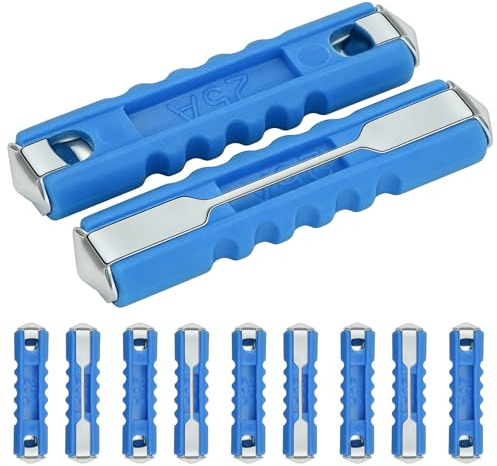 11 pièces Fusibles Torpedo Continental en Céramique 25A Bleu pour Voitures Anciennes, Tracteurs, Véhicules Européens, Systèmes 12V, Entretien et Remplacement