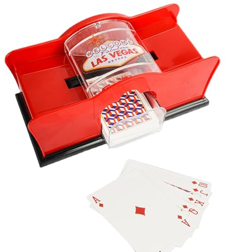 Generico Baraja de la licuadora de Cartas 2, Manual del Mezclador de Cartas - Máquina mezcladora para el Cerdo | 2 manojos de Puerta Mezclador de con manivela fácil para Blackjac