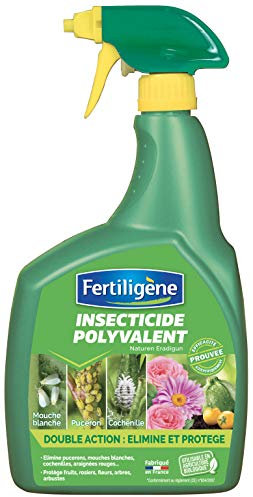 Fertiligène FVEGPAL - Pulvérisateur Insecticide Polyvalent Prêt à l'emploi 800 ML - A Base d'huile végétale de Colza - Elimine de Nombreux Insectes (cochenille, Mouche Blanche, Puceron, acariens)