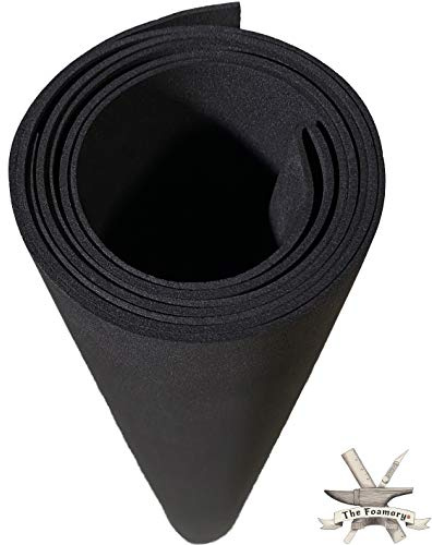 Shape Retention EVA Cosplay Foam - 2mm Thick (Black) X-Large 35”x59” High Density EVA Craft Foam Sheets - Premium 85 kg/m3 Heat Shape Material for DIY, Comic, Con or Halloween Costumes - The Foamory