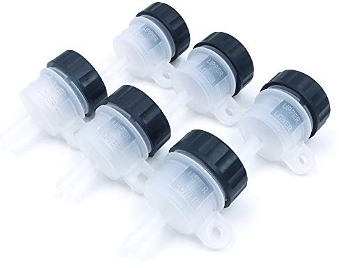 Namvo 6Pcs Motorbike Parts Universal Brake Reservoir Front Fluid Bottles Oil Cups Motorcycle Master Cylinder, Straight Head