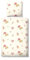 Castell 0030590 Bettwäsche Garnitur mit Kopfkissenbezug Feinbiber 1x 135x200 cm + 1x 80x80 cm, Natur