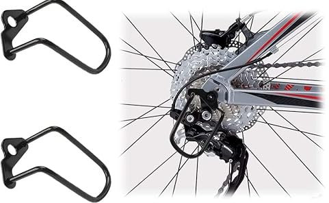 Fahrradschaltung 2 Stück Schutzbügel Schaltwerkschutz Fahrrad Schaltwerk Schutz Eisen Schutzfolien für Fahrrad Mountainbikes Rennräder Falträde Schwarz