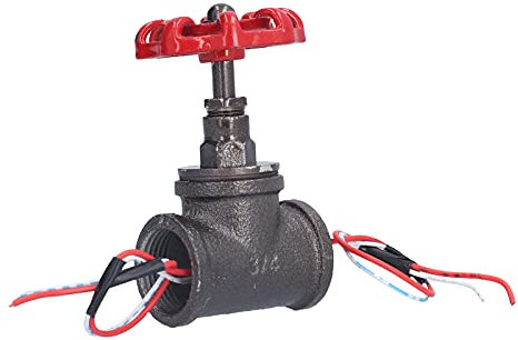 Vanne D'arrêt de Lumière 3/4 Pouces, Fer Rétro Style Steampunk G3/4in Interrupteur de Lumière de Vanne D'arrêt avec Fil pour Lampe de Tuyau D'eau Lampe Vintage Lampe de Table