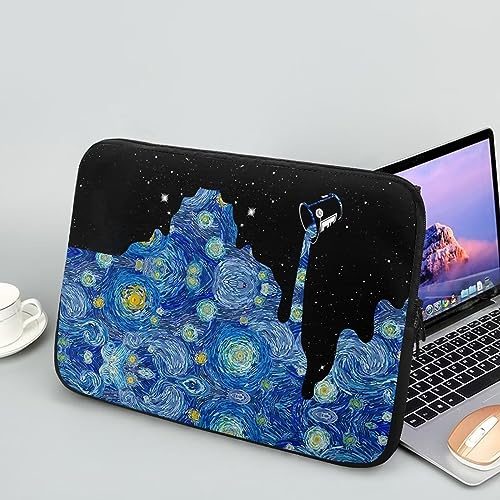 Showudesigns Housse de protection pour ordinateur portable Van Gogh Nuit étoilée pour femme et homme, pochette pour ordinateur portable portable de 15 pouces, sac accessoire pour ordinateur portable
