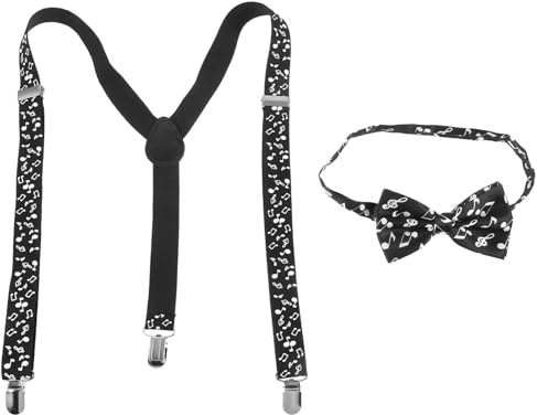 PACKOVE 1 Set Di Bretelle E Set Di Bretelle Unisex Regolabili Sul Retro Fermagli Forti Musica Orchestra Musicale Per Feste Per Uomini E Donne