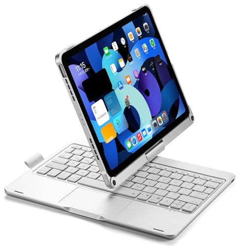 Tangentbordsfodral för iPad Air 4 | Air 5 | Air 11 tum (M2) | Air 11 tum (M3) | Air 11 tum (M4), 360 graders rotation, pekplatta, bakgrundsbelyst tangentbord
