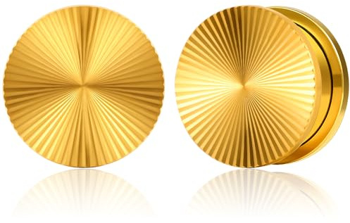 Vankula Ecarteur Oreilles 1 Paire Single Évasé Plug Tunnel en Acier Inoxydable Piercing Bijoux pour Femmes Hommes 6mm à 16mm