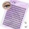 LZM Faux Cils Individuel - 144Pcs Extension Cils 10-13mm C Curl Faux Cils Naturel Bande Mince Extension De Cils Individuels Réutilisable Cluster Lashes Individual Eyelashes (YW-C)