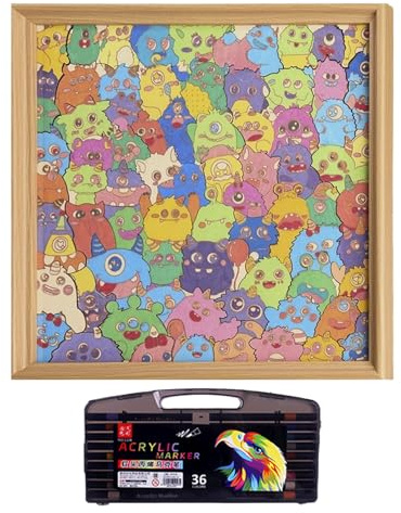 Puzzle En Bois - Cadre Décoratif Avec Animaux En Bois Sûr - Puzzle Cadre Photo | Pour Fille Bureau Famille Salle Intérieur