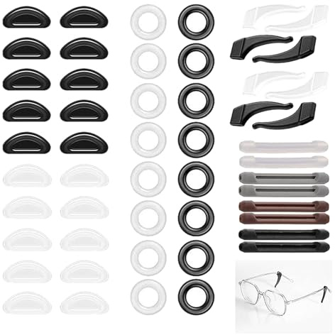 26 Pairs Anti Slip Glasses Grips, Glasses Accessories, Glasses Nose Grips, Silicone Anti-Slip Glasses Ear Hook Grip, for Eyeglasses Sunglasses Reading Glasses