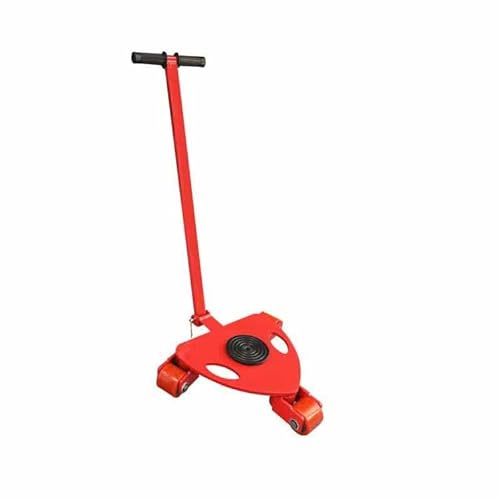 Patin de transporte para maquinaria con asa, patin de acero con rodillos giratorios para el traslado de maquinaria, equipo de movimiento industrial de uso rudo para almacenes(PU Wheel,3T)