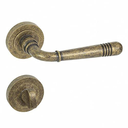 domino Türgriff LOFT-R M75 WC-Bad Drückergarnitur für Zimmertüren Türdrücker-Set Rosetten-Garnitur Türbeschläge