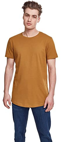 Urban Classics Herren Shaped Long Tee T-Shirt, Braun (nut), M