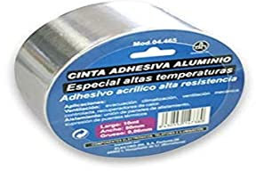 PRENDELUZ Cinta adhesiva de aluminio. Especial para altas temperaturas. (alumio 25 metros)