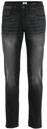 camel active Herren Slim Fit Madison Stretch Jeanshose Hose, Schwarz (Asphalt - 88), 36W / 32L