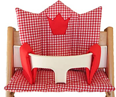 Wich Sitzkissen Ersatzkissen Krone rot kariert für Stokke Tripp Trapp Treppenhochstuhl