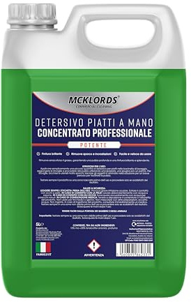 McKLords Concentrated Washing Up Liquid, Green, 5 l (Pack of 1), Packaging May Vary