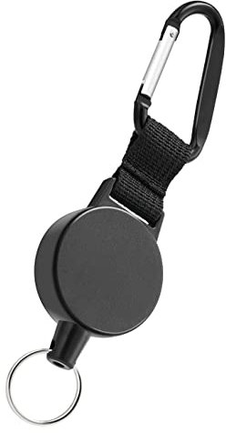 WEBBOMB Yoyó para llaves con cuerda de acero de 70 cm, soporte para tarjetas de identificación, soporte para tarjetas de identificación, soporte para tarjetas de identificación extensible, correa para