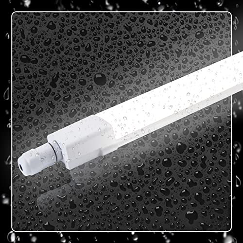 CBJKTX Feuchtraumleuchte LED 120CM Deckenlampe - 36W Badezimmerlampe Deckenleuchte IP65 Wasserfest Kellerlampe Neutralweiß 4000K Leuchtstoffröhre für Garage Werkstatt Küche Warenhaus Büro Bad