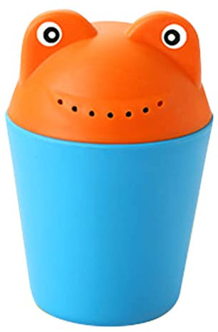 ISAKEN Haarwaschbecher Baby Kinder Shampoo Tasse Duschshampoo Tasse Cartoon Dusche Spülbecher Duschhaube Löffel Badespielzeug Wasserfall Bad Rinser Bad Duschbecher Shampoo Rinser Krug für Kinder