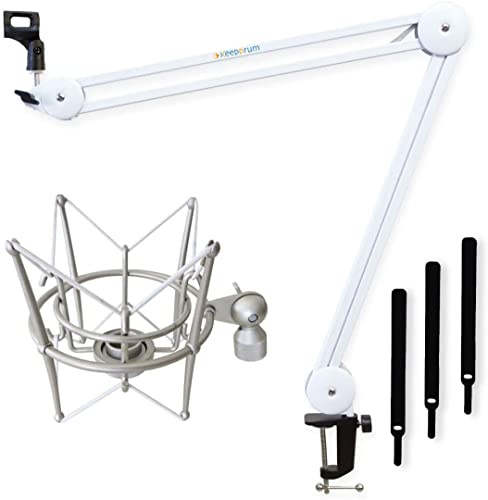 keepdrum MS138 bordsstativ med länkarm + MS089 mikrofonspindel för G-Track AT-2020/USB+