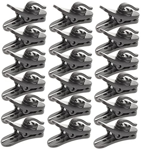 OFFSCH 20Piezas Clips de Micrófono de Plástico para Lavalier Abrazaderas para Cable de Micrófono Soporte de Clip para Corbata Accesorios de Micrófono Fijación Segura y Práctica