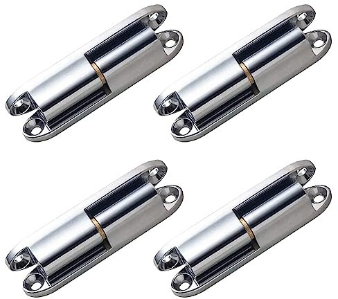 WnlahuWA 4 Piezas Bisagras Puertas Madera, Bisagra de Puerta para Atornillar, Bisagra de Puerta Bisagra Atornillada, para Puertas Interiores, Herrajes, Armarios, Muebles (Silver)