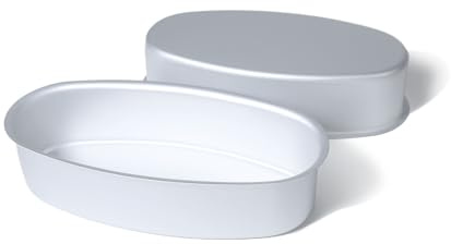 llanera leche flan molder filipino,leche flan llanera,2 Pack 8-inch Oval Cheesecake Pan Meatloaf Breads Mold Non-Stick Aluminum Baking Bakeware for Oven and Instant Pot Baking