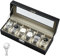 Caja Relojes con 6 Compartimentos, caja de relojes cubierta de vidrio, hecha de terciopelo, adecuada para almacenar relojes, joyas, etc,el mejor regalo para hombres y mujeres