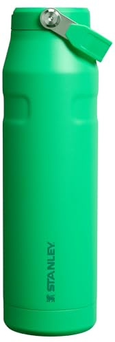 Stanley IceFlow Flip Straw 2.0 Water Bottle 36 oz | Built-In Straw with Larger Opening | Lightweight and Leak Resistant | Insulated Stainless Steel | BPA-Free | Meadow
