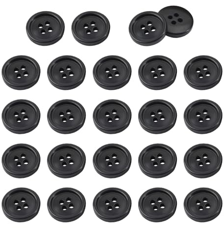 GIDWRIY 24 Pièces Boutons de Couture en Résine 20 MM,Bouton a Coudre pour Manteau,Boutons Pantalon Mercerie pour Loisirs Creatifs,Ronde Bouton Chemise pour Vêtements avec 4 Trous