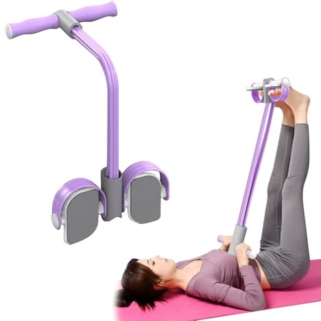 Multifunctional Pedal Puller Resistance Rope, Multifunction Tension Rope, 6-Tube Elastic Foot Pedal Resistance Band for Home Abdomen, Waist, Arm, Leg,Tummy Exercise Stretching Training