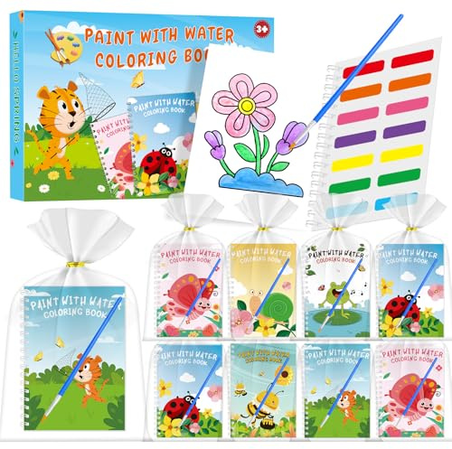 24 Water Coloring Books Party Favors, Mini Coloring Books Bulk for Boys Girls Classroom School Gifts Activity Crafts, Goodie Bags Stuffers Crafts Toys