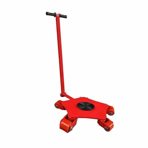 Patin de transporte para maquinaria con asa, patin de acero con rodillos giratorios para el traslado de maquinaria, equipo de movimiento industrial de uso rudo para almacenes(PU Wheel,5T)