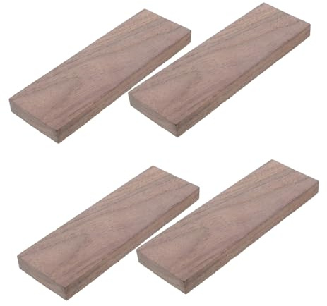 WRITWAA 4 St Knivskaft i Svart Valnötsträ Halkfria Grepp för Köksknivar Material för Diy-handtag Mått Robusta och Stilrena Knivskaft för Personlig Anpassning