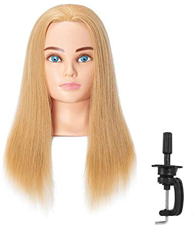 HAIRINGRID 22 Inch Female Human Hair Mannequin Head - Blond - For Hair Professionals & Cosmetology Students