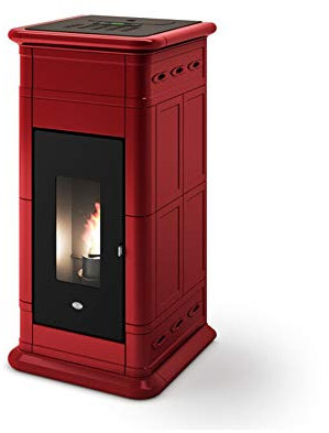 Eva Calor Stufa a Pellet Hydro Venere 17,5 17.5 KW Rosso Rubino - 9016004900