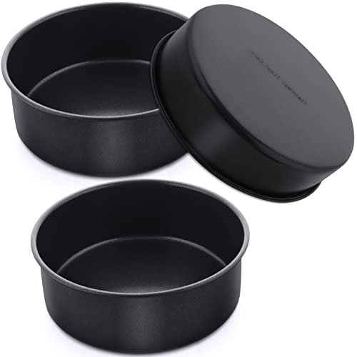 P&P CHEF 6 Inch Cake Pan Set of 3, Non-Stick Round Cake Pans