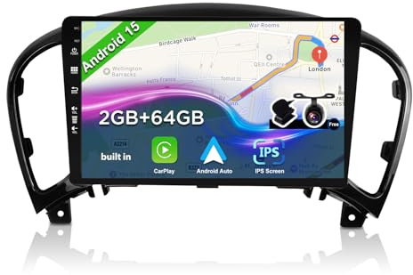 BXLIYER Android 15 Autoradio pour Nissan Juke J15 (2010-2019) / YF15 Infiniti ESQ (2011-2017) - 2G+64G - 2 DIN 9 Pouce - Caméra arrière GRATUITES - Soutien Dab Volant WLAN Carplay Android Auto