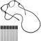 Andibro Brillenband,6 Stück Universal-Brillenbandhalter Ohne Schwanz Silikon Brillenkette Sonnenbrillenhalter Brillenschnur Band für Sport Sonnenbrillen Brille zum Umhängen Herren Damen(schwarz)