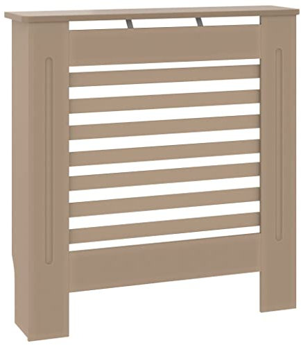 Coavain Heizkörperabdeckung 78x19x81.5 cm Stilvolle und Praktische Verkleidung Ihren Heizkörper Dekorativ zu Verkleiden und Zusätzlichen Platz für Fotorahmen, Bücher, Ornamente Braun MDF