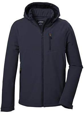 Killtec Hombre Chaqueta softshell/outdoor con capucha con cremallera KOW 92 MN SFTSHLL JCKT, dunkel stahlblau, M, 41829-000