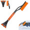Rascador de Hielo Cepillo, 2 en 1 Eliminador Cepillos, Pala de Nieve con Nieve Cepillo, Rascador de Hielo para Coche, Coche Cepillo de Nieve, Rascador para Hielo y Cepillo de Nieve 2 en 1 (Naranja)